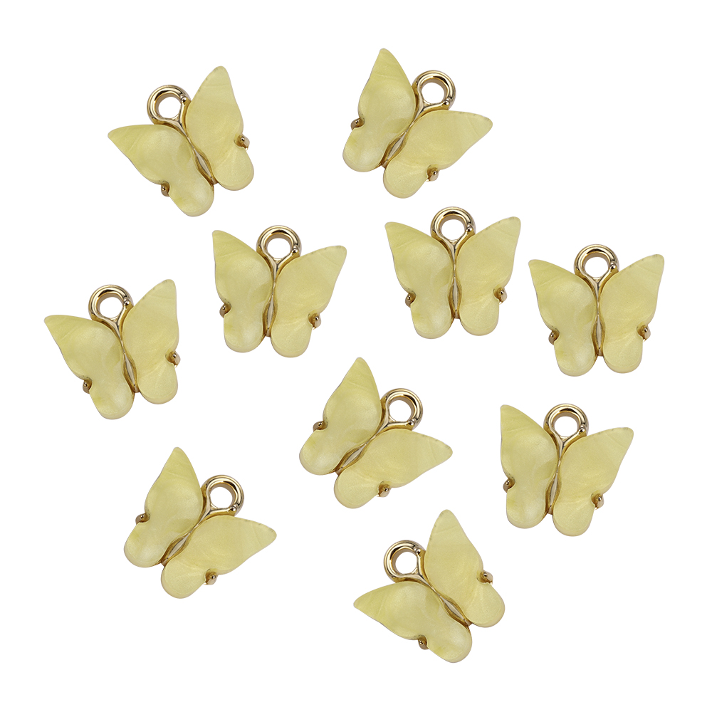 Set 10 charm làm mặt dây chuyền hình cánh bướm xinh xắn