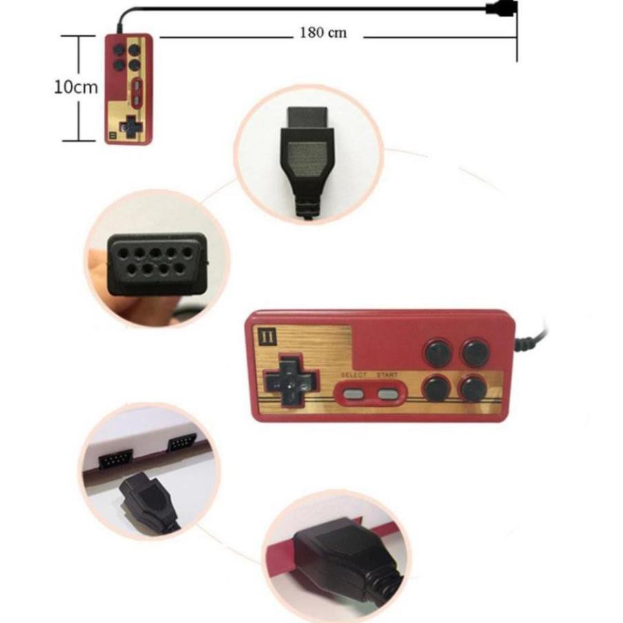 Bộ 2 Tay Cầm Chơi Game Điện Tử 4 Nút 9 Lỗ cho máy game 8 bit - fa