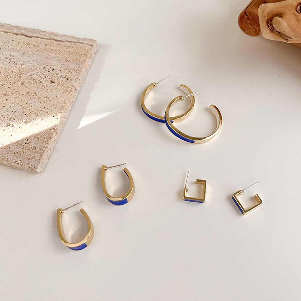 Bông Tai Hình Chữ U / Vuông Thời Trang Dành Cho Nữ