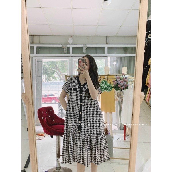 Váy Bầu cao cấp☘️☘️Đầm Bầu loại1☘️thiết kế phong cách hàn quốc  dính ngọc sang chảnh♥phù hợp đi chơi,đi làm VB84