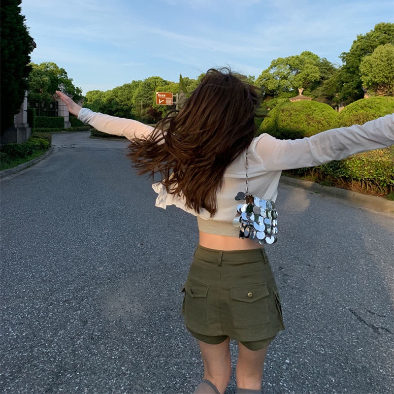 Chân váy ngắn JSC vải denim dáng chữ A lưng cao phong cách cổ điển thời trang mùa hè dành cho nữ