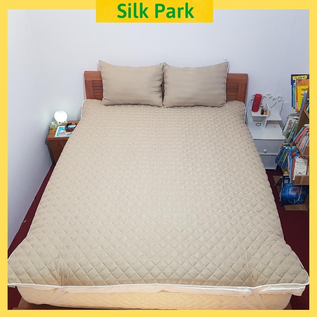 Tấm bảo vệ nệm SilkPark Tấm lót chống thấm tuyệt đối DÀNH CHO BÉ không lo tè dầm ướt nệm DÙNG ĐƯỢC 2 MẶT