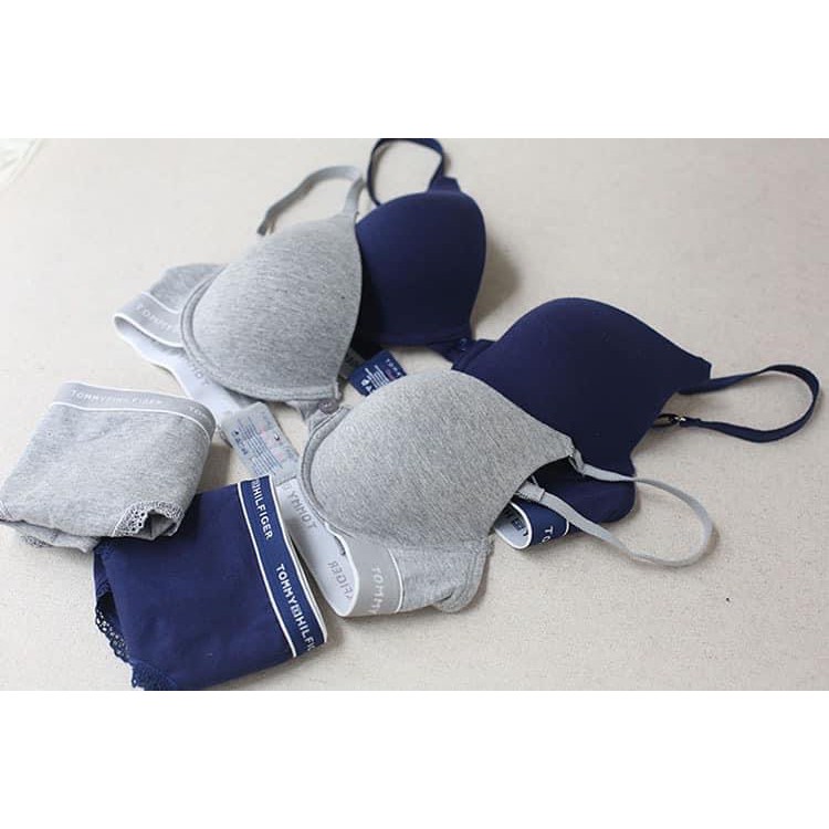 Bộ đồ lót to my xuất dư thể thao cotton có gọng mút mỏng BL | BigBuy360 - bigbuy360.vn