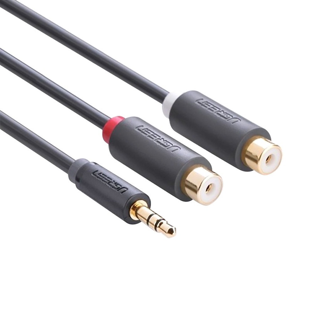 Cáp Chuyển 3.5mm MALE TO 2RCA FEMALE ugreen 10547 Chính Hãng