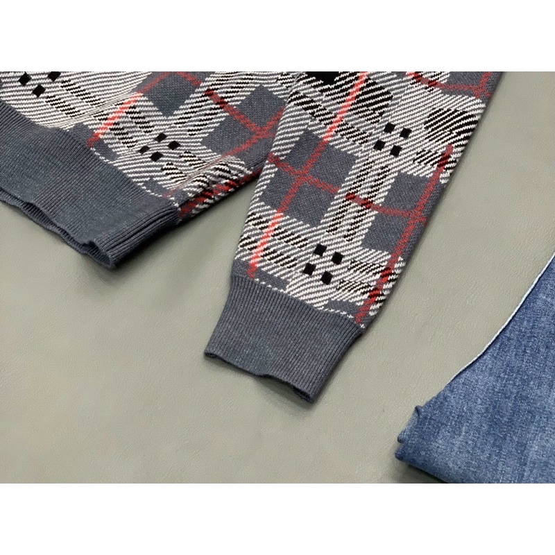 ÁO LEN BURBERRY VINTAGE CHECK ÁO LEN KẺ Ô PHỐI CHẤT