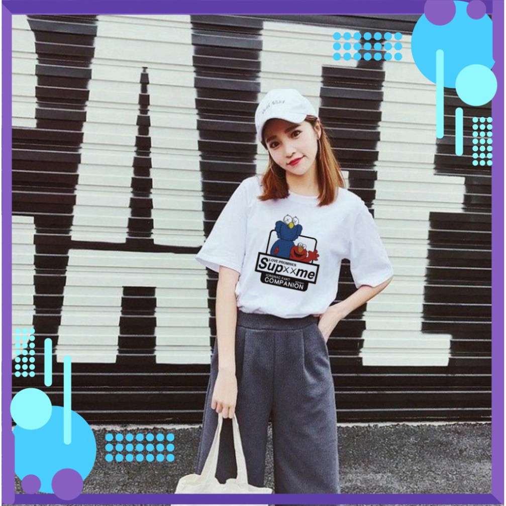 Áo Thun Tay Lỡ In Nhiệt Kaws Supxxme  Unisex  Cao Cấp Nam Nữ - ATIN49 | BigBuy360 - bigbuy360.vn