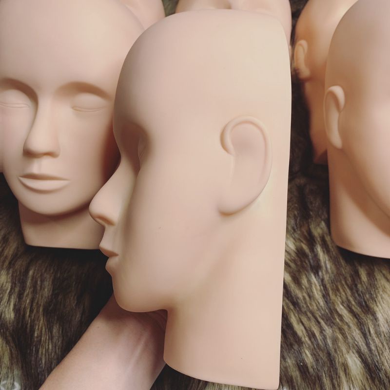 Đầu Manocanh Silicon Mềm, Đầu Canh Tập Nối Mi, Massage Trong Spa