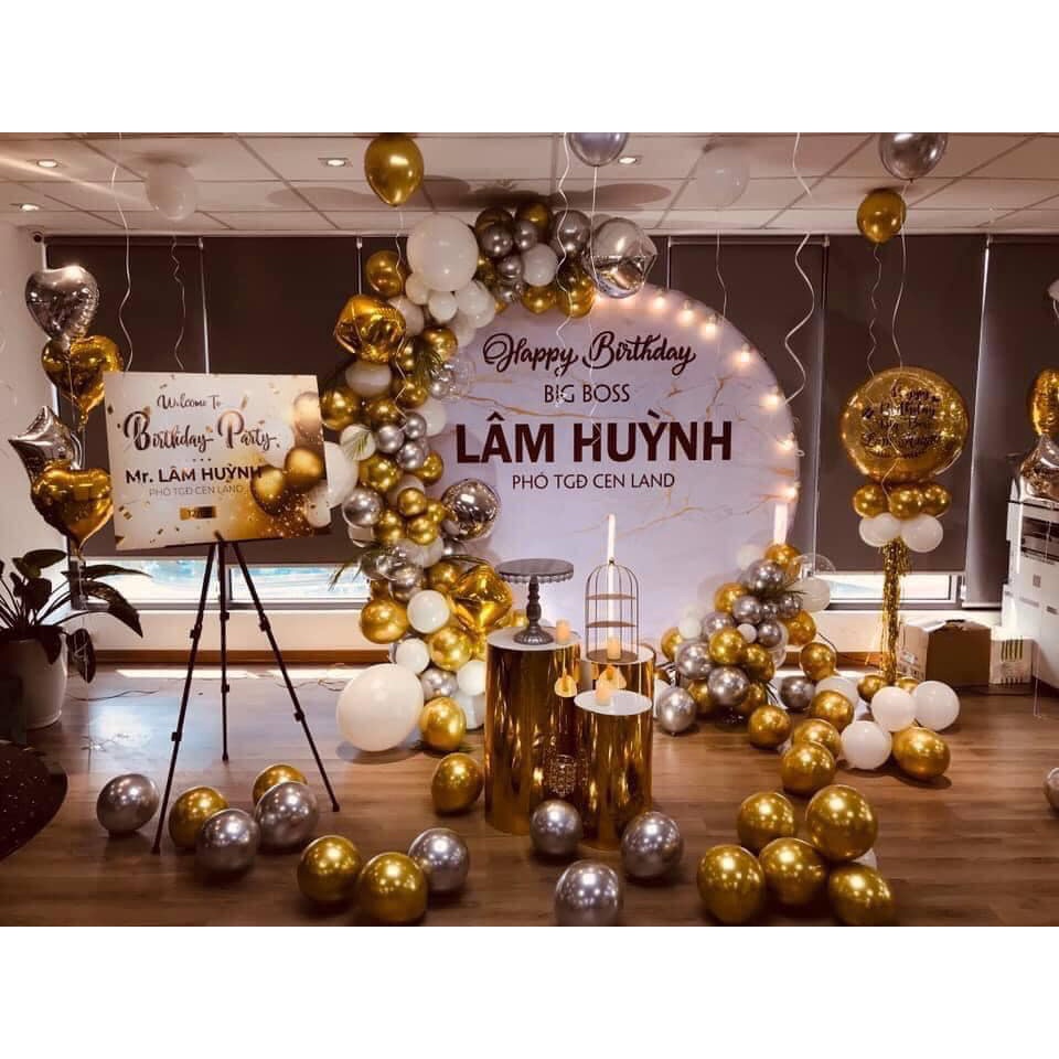 Bóng siêu nhũ 5'' trang trí sinh nhật sự kiện - Kem Shop K209