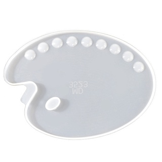 Khuôn làm bảng pha màu nước hình oval bằng nhựa resin DIY