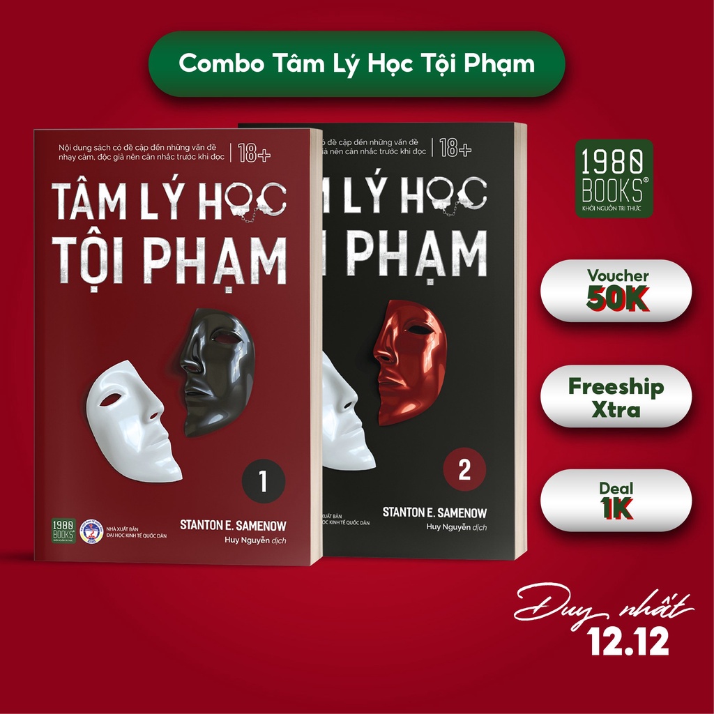 Sách - Combo 2 Cuốn Tâm Lý Học Tội Phạm - 1980Books