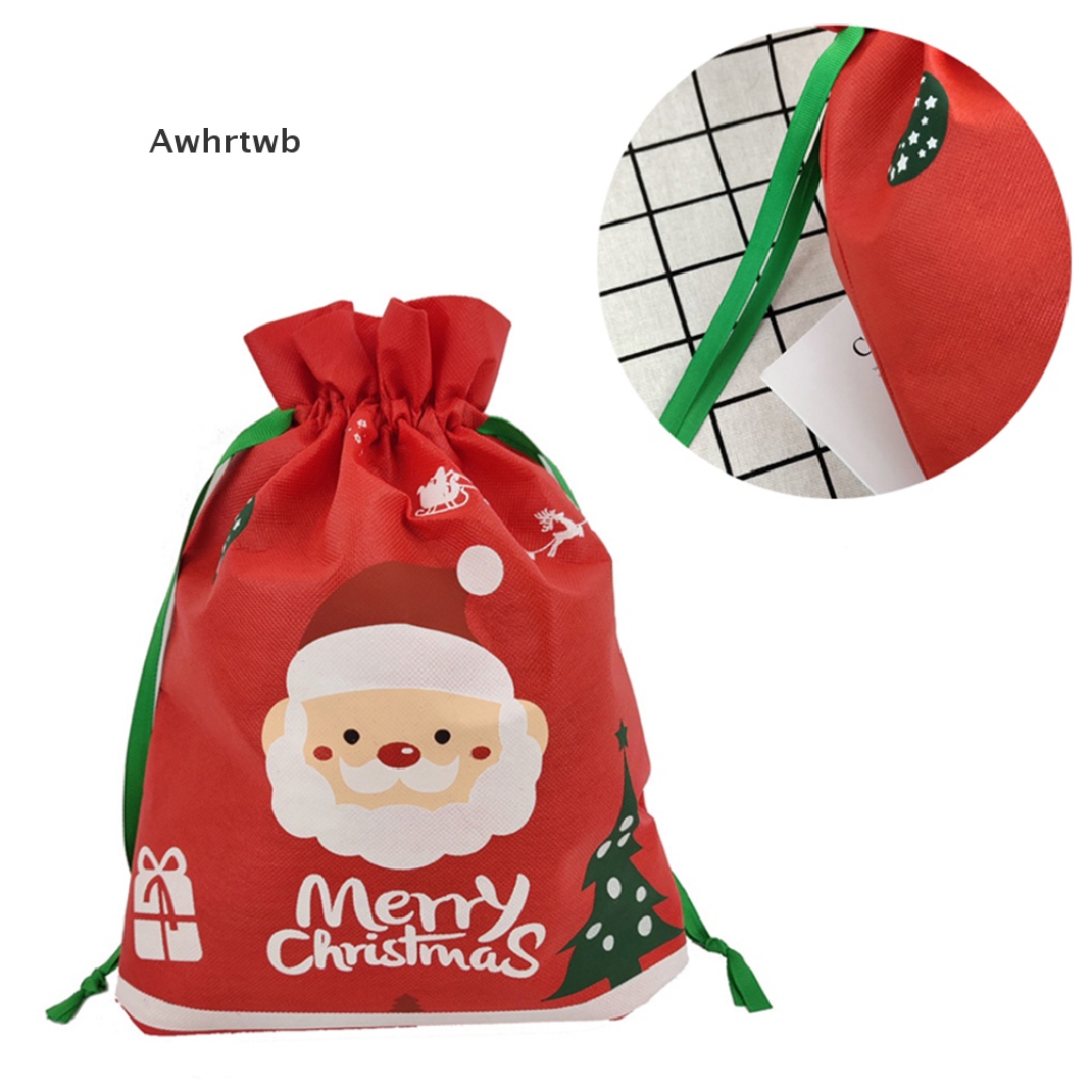 Túi Dây Rút Đựng Kẹo Giáng Sinh Hình Ông Già Noel Giáng Sinh Dễ Thương