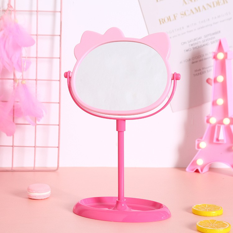 Gương đứng để bàn trang điểm hai mặt Hello Kitty siêu cute KEENGSTORE