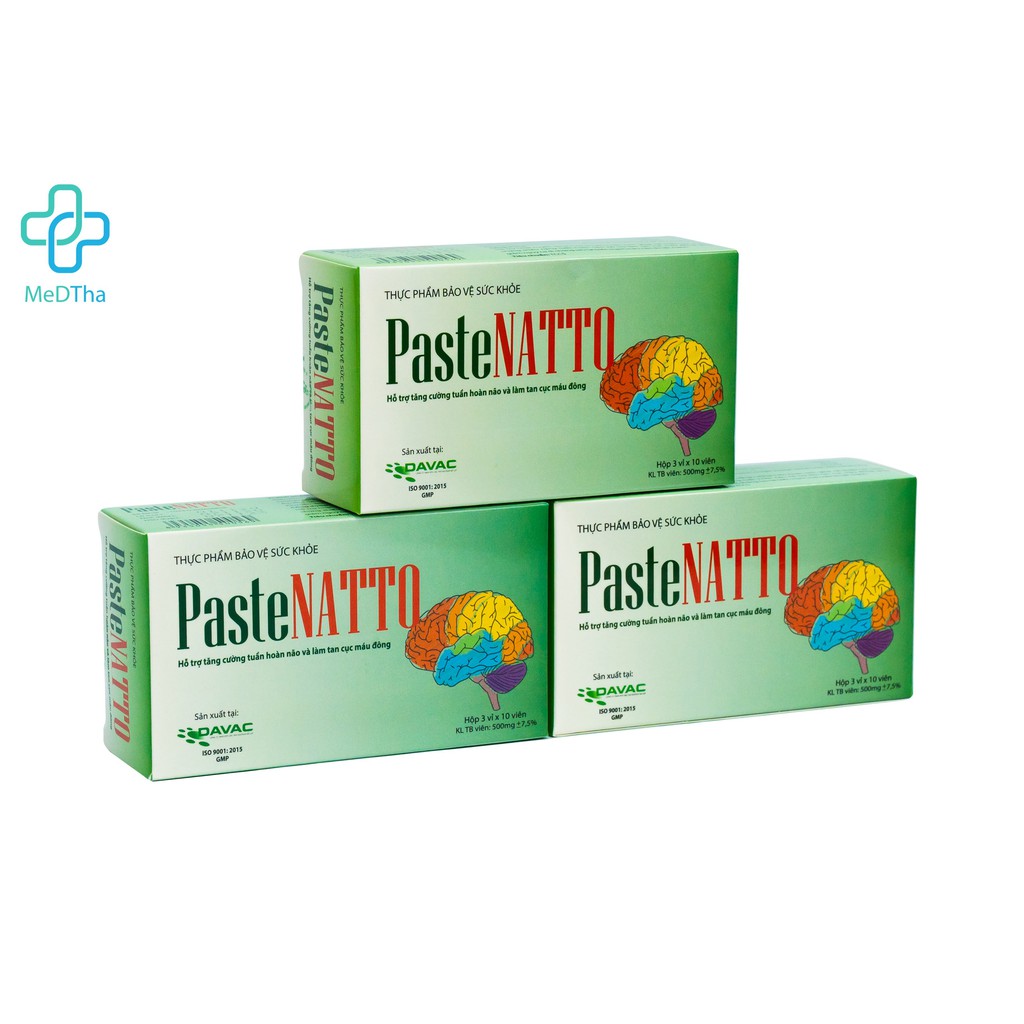 Viên uống PasteNatto - Chống đột quỵ, cải thiện tuần hoàn não, giảm nguy cơ tai biến - Viện Pasteur Đà Lạt (DAVAC)