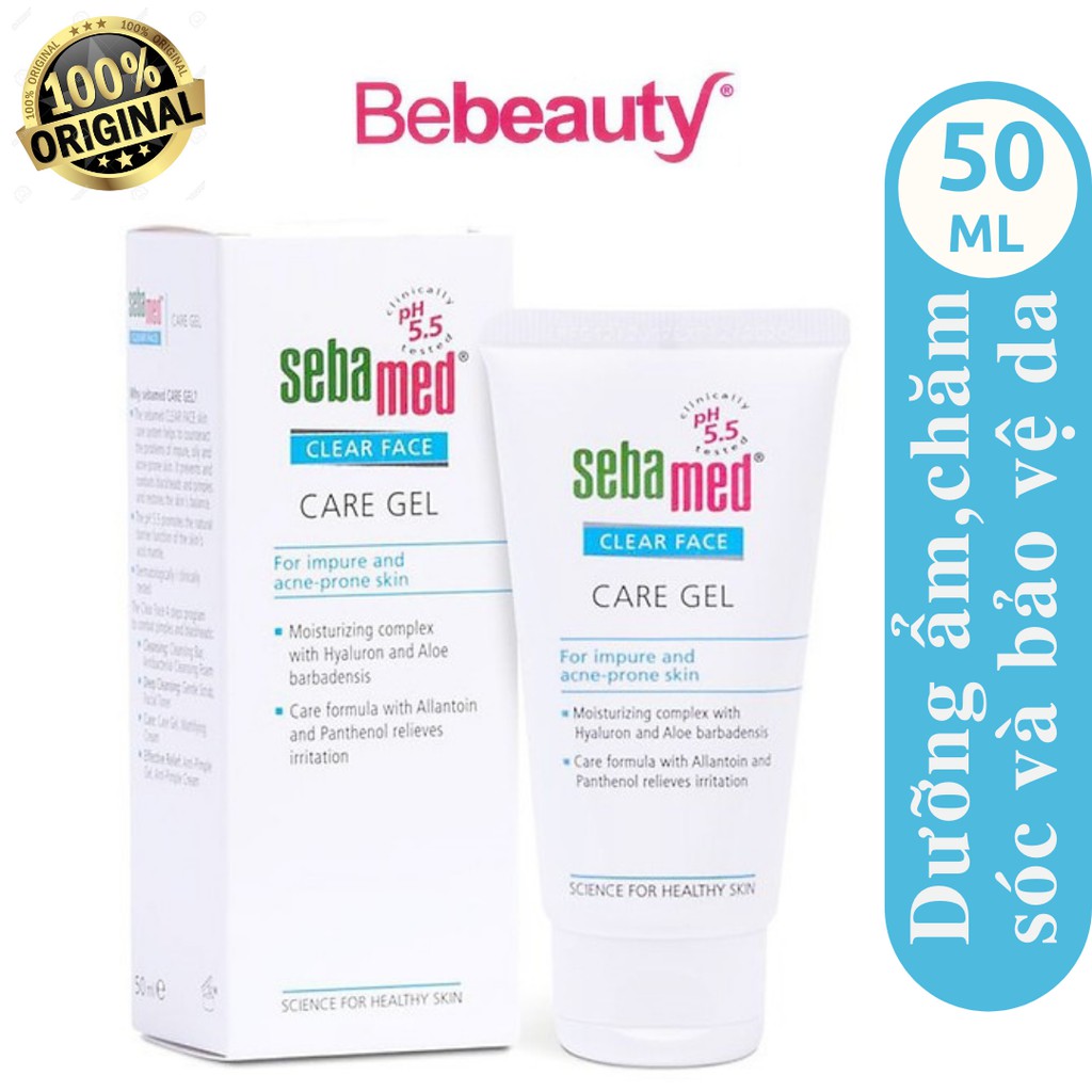 Gel Dưỡng Ẩm Chăm Sóc Và Bảo Vệ Da pH 5.5 Sebamed Clear Face Care Gel SCF05 (50ml) - 0513536