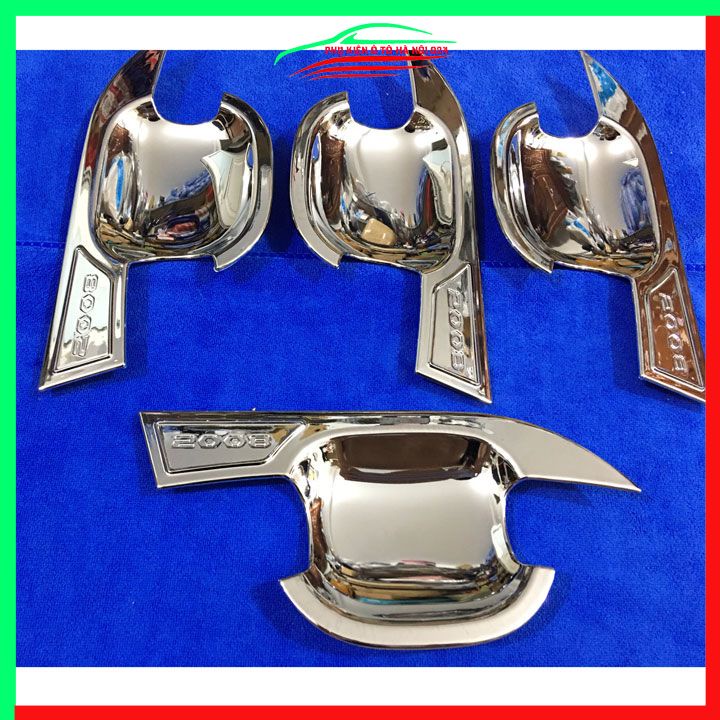 Ốp hõm mạ crom Peugeot 2008 2020-2023 sáng bóng chống trầy bảo vệ cửa xe ô tô