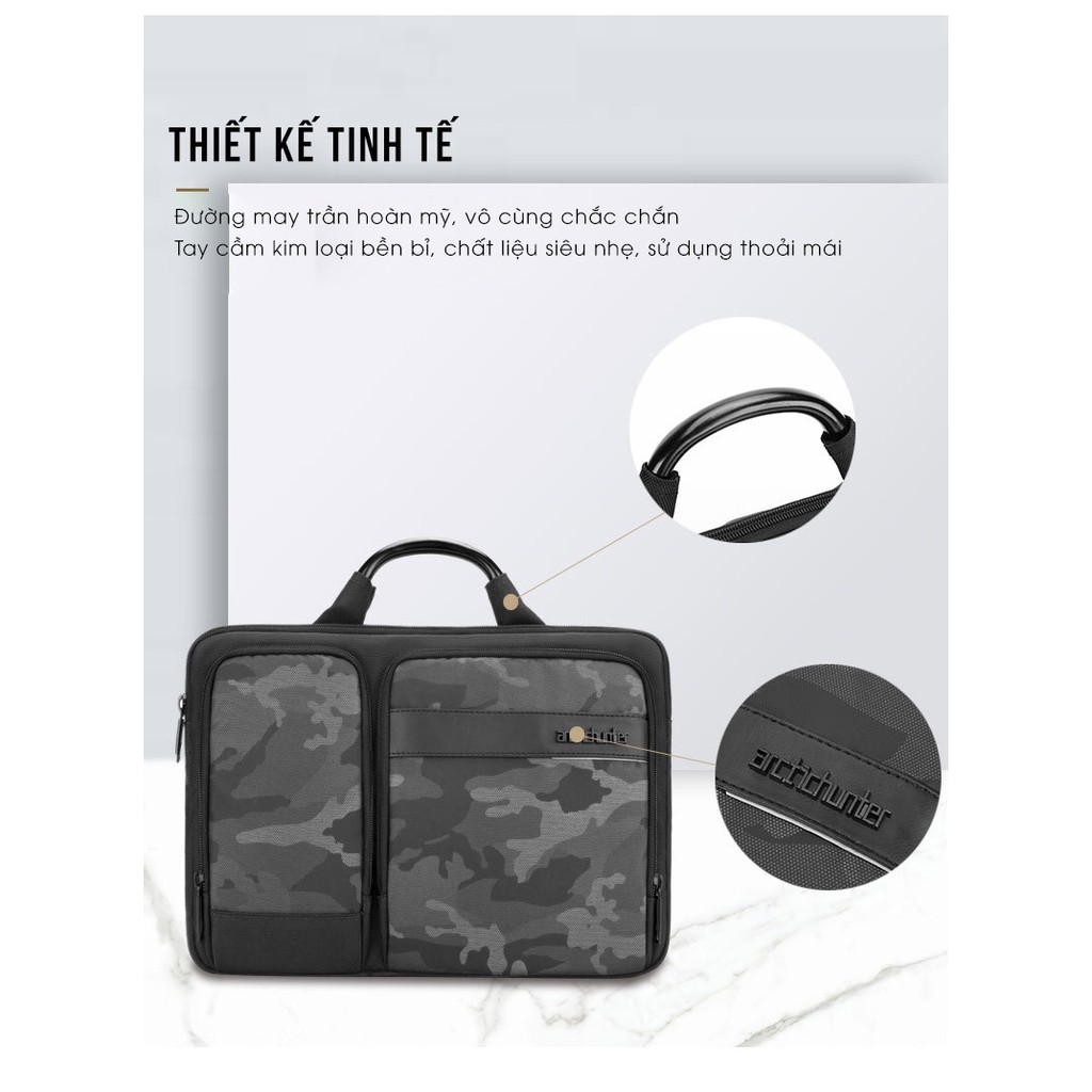 Túi xách chống sốc laptop, macbook cao cấp – ARCTIC HUNTER