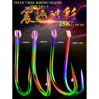 Lưỡi câu cá Titan 7 màu, không ngạnh