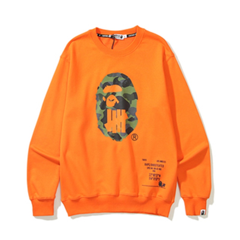 BAPE Áo Nỉ Tay Dài Họa Tiết Rằn Ri Thời Trang Cho Cặp Đôi