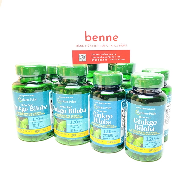 Viên uống hoạt huyết dưỡng não Ginkgo Biloba Puritan's Pride của Mỹ