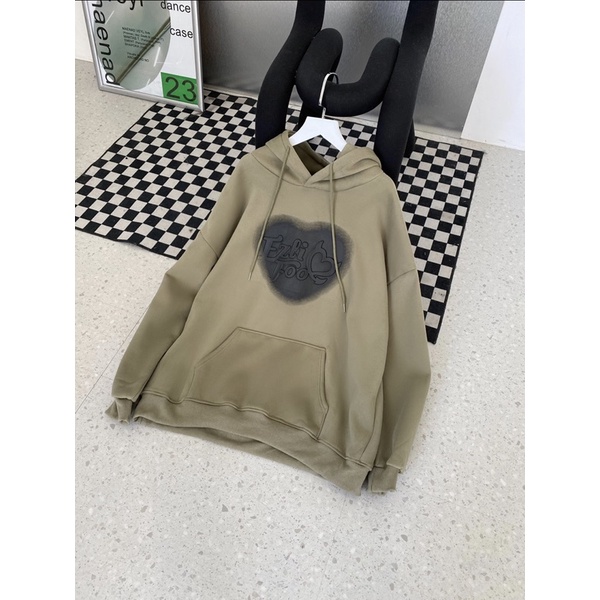 Áo hoodie nỉ bông unisex form rộng HEART cao cấp AN6252 by COCCACH