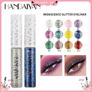 HANDAIYAN Liquid Glitter Eyeshadow Pencil Eyes Makeup Glitter Shimmer Eye Shadow Waterproof
