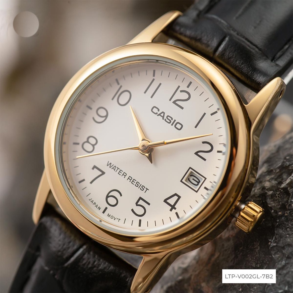 Đồng hồ Casio nữ LTP-V002GL-7B2UDF dây da  chính hãng