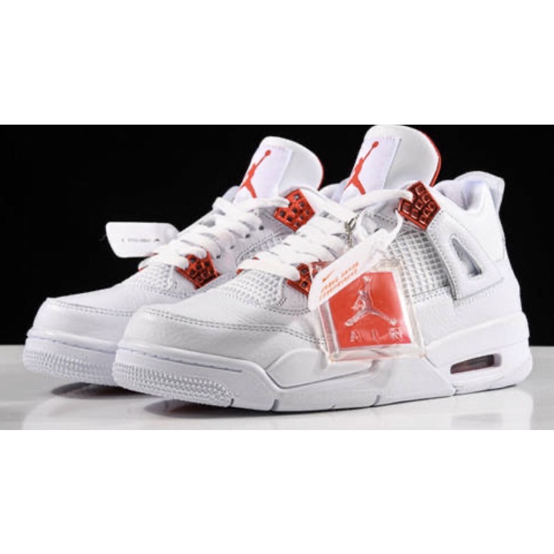 GIÀY JD4 RETRO METALIC RED DA THẬT LAI AU