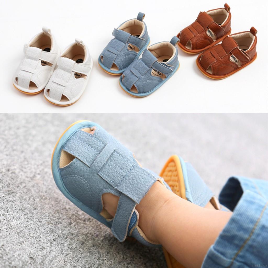 Giày sandal đế mềm chống trượt cho bé tập đi 0-18 tháng