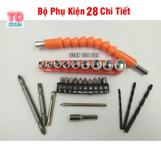 Bộ Phụ Kiện đa năng cho máy khoan pin - 28 chi tiết