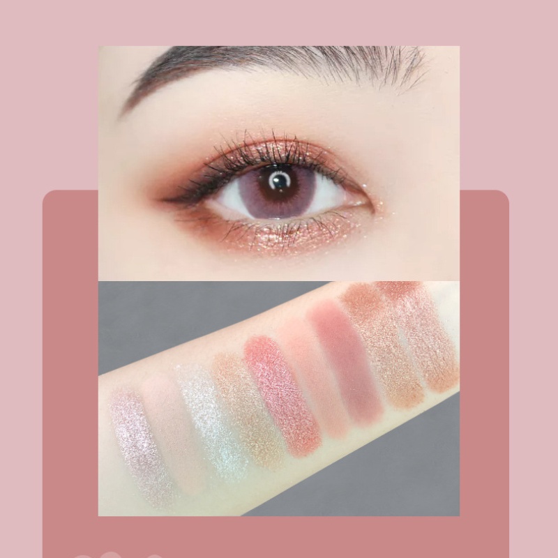 [Hàng mới về] Bảng phấn mắt 9 màu ánh ngọc mịn lì thời trang bền màu