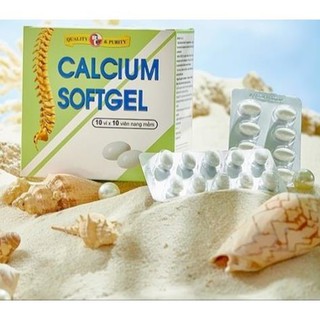 CALCIUM Softgel Viên uống bổ sung canxi và vitamin D3, phát triển chiều cao