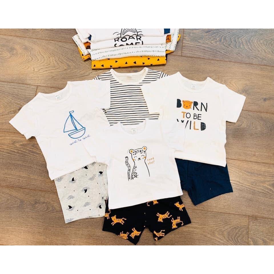 Bộ cộc tay bé trai - Set bộ cộc tay PL Baby chất cotton cho bé