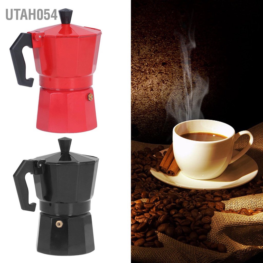 [Hàng HOT] Ấm pha Cà phê Moka - Hợp kim nhôm 3 cốc 150ML【Utah054】