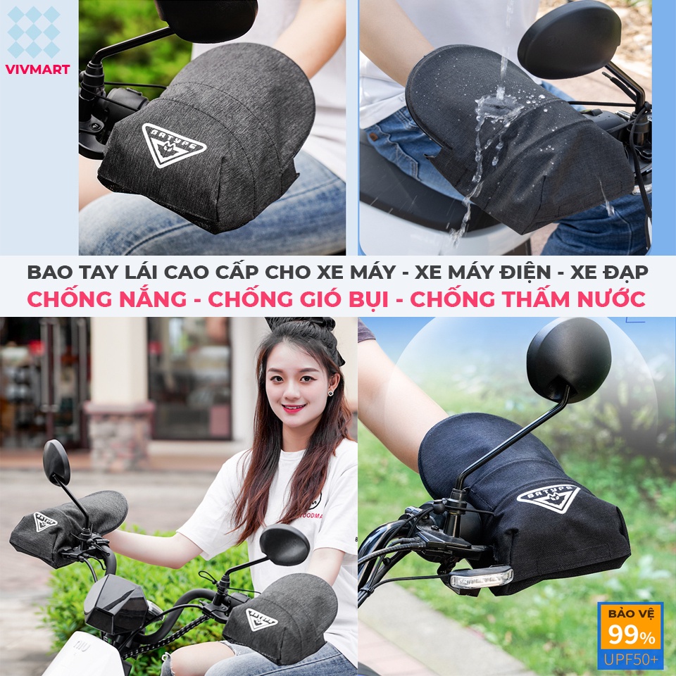 [TUYỆT PHẨM] Găng Che Tay Lái, Bao Che Tay Đi Xe Máy, Xe Máy Điện, Xe Đạp Chống Mưa, Rét, Gió, Bụi