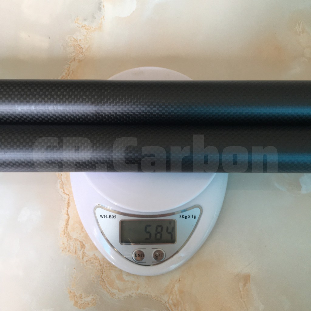 Ống Carbon 3K rỗng dài 1 mét đường kính ngoài 32mm, đường kính trong 28mm
