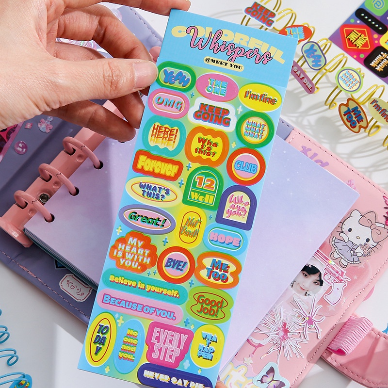 1 Tấm Sticker Dán Tường Hình Chữ Cái Tiếng Anh Đầy Màu Sắc