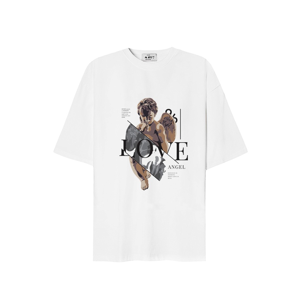 Áo Nam Form Rộng MYO Vải Cotton In Hình In Angel Love