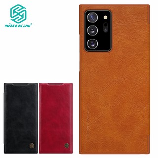 Bao da Samsung Galaxy Note 20/ Note 20 Ultra, 5G hiệu Nillkin Qin Leather Case có ngăn để thẻ chính hãng