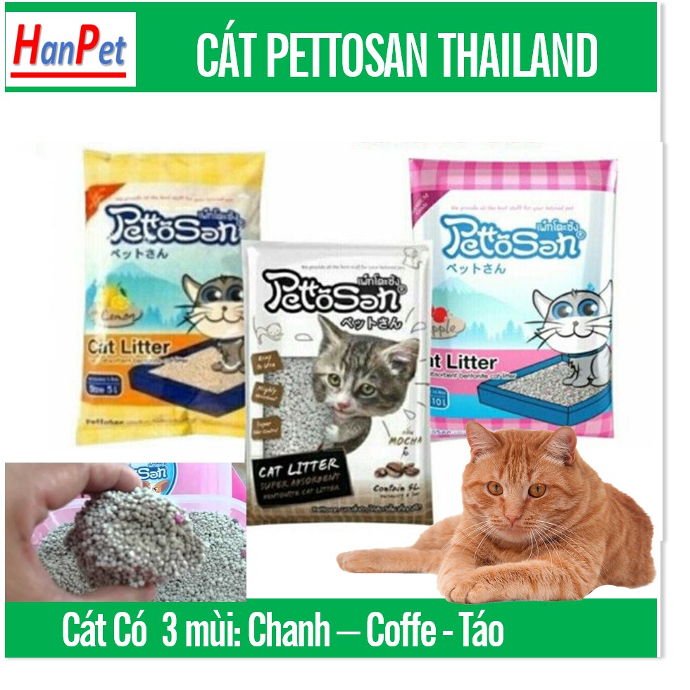 PETTOSAN & VCAT- Thailand CÁT VỆ SINH CHO MÈO (2 loại) hạt to không bụi vón cục nhanh