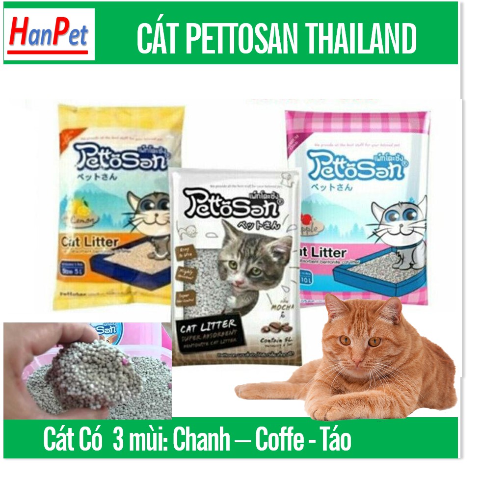 PETTOSAN &amp; VCAT AKI CÁT VỆ SINH CHO MÈO (2 loại) hạt to không bụi vón cục nhanh