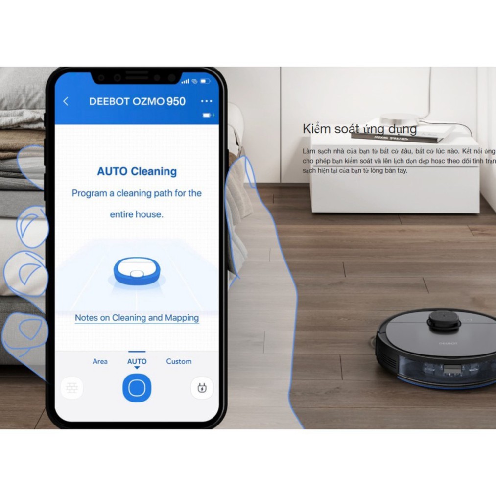 Ecovacs Deebot T5 Neo - DX55 - Robot hút bụi lau nhà, Hàng Chính hãng, Giá Rẻ . [ App tiếng việt dễ dàng sử dụng ]