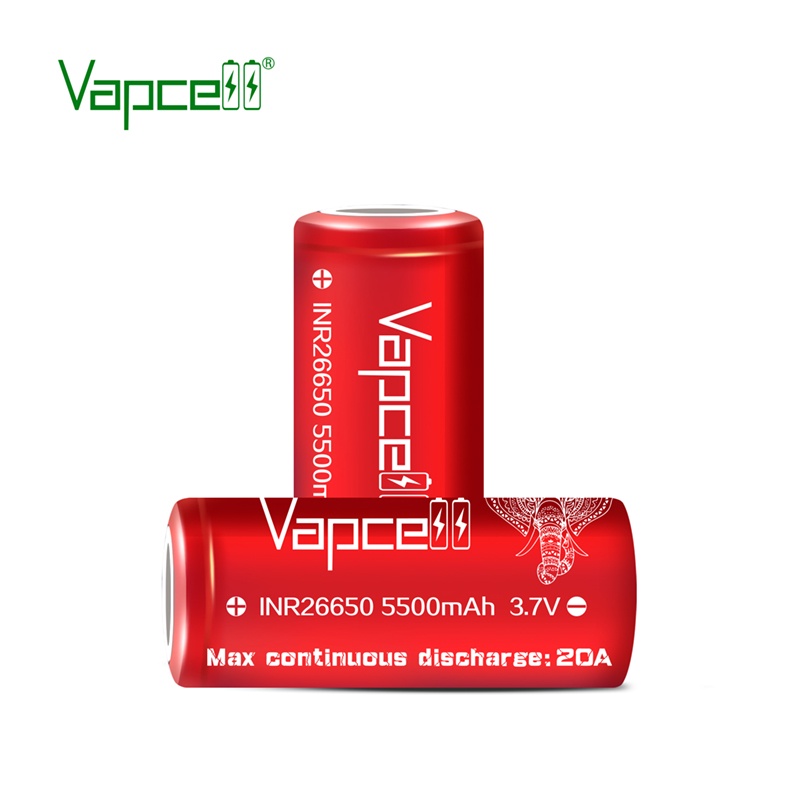 Pin sạc VAPCELL INR26650 dung lượng 5500MAH dòng xả 20A Đèn &amp; Đèn pin