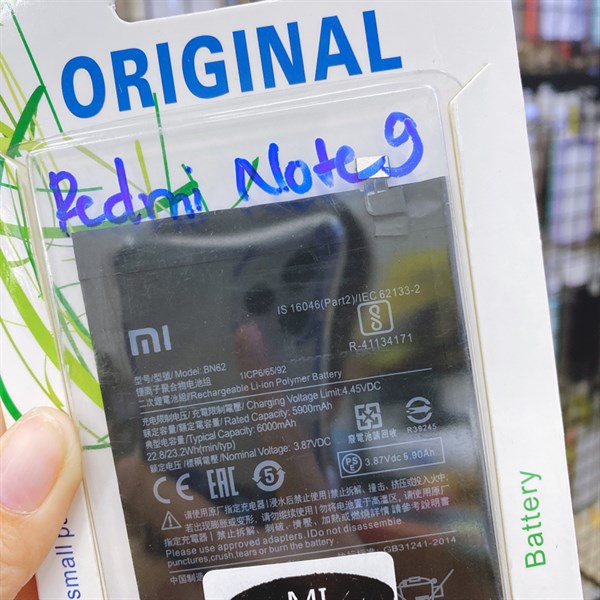 Pin Xiaomi Redmi Note 9 / BN62