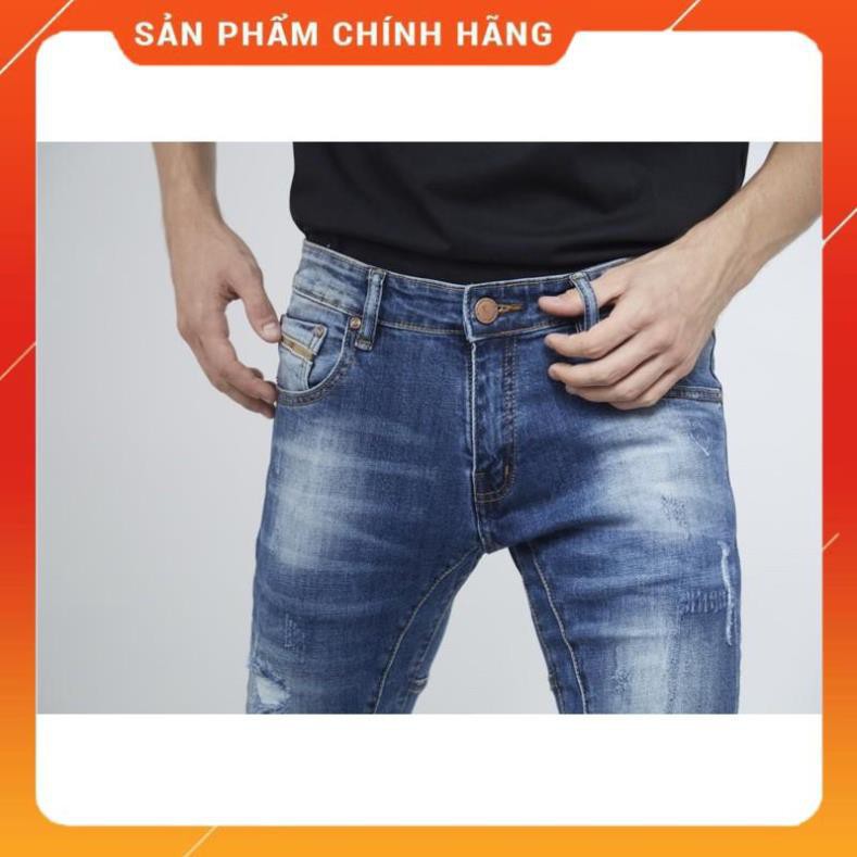 Quần jean nam thời trang - rách bụi co giãn - ống ôm -SK1