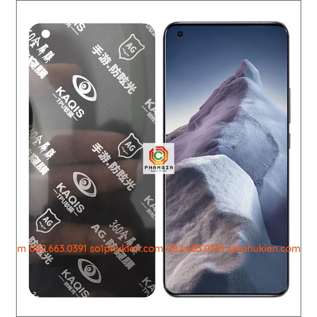 Dán PPF chống nhìn trộm Xiaomi Mi 11 Ultra dẻo siêu bền, tự phục hồi vết thương