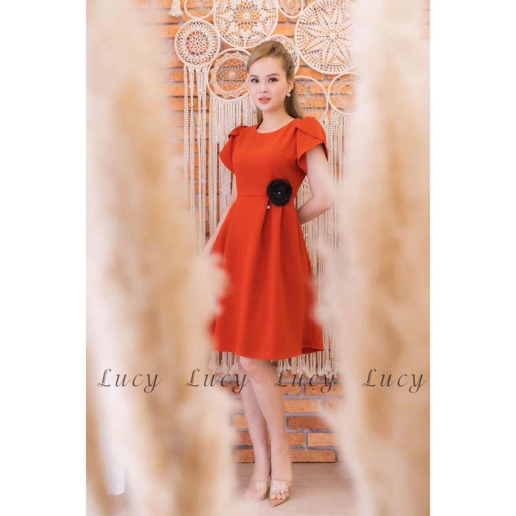 Đầm tuyết mưa + hoa cài 1906 Váy Lucy