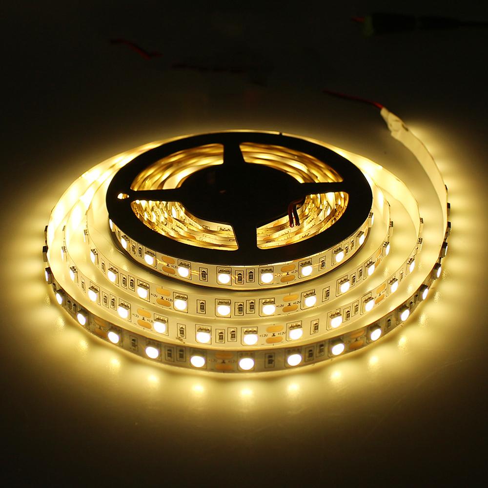 Cuộn Led dây dán 5m 5050 có keo đơn màu Vàng Nắng