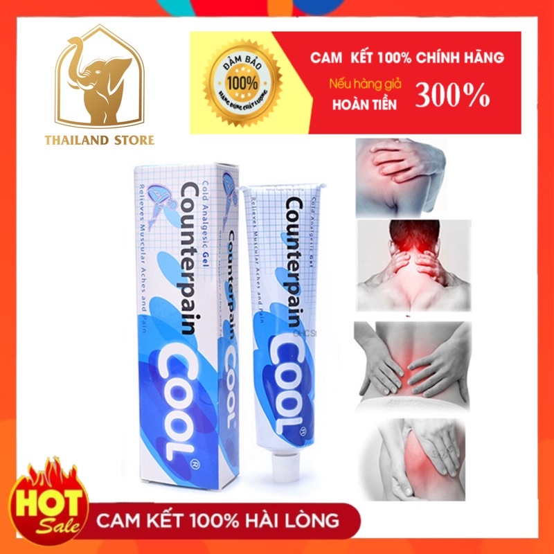 [CHÍNH HÃNG]DẦU XOA BÓP XƯƠNG KHỚP COUNTERPAIN COOL( LẠNH ) 120gram THÁI LAN