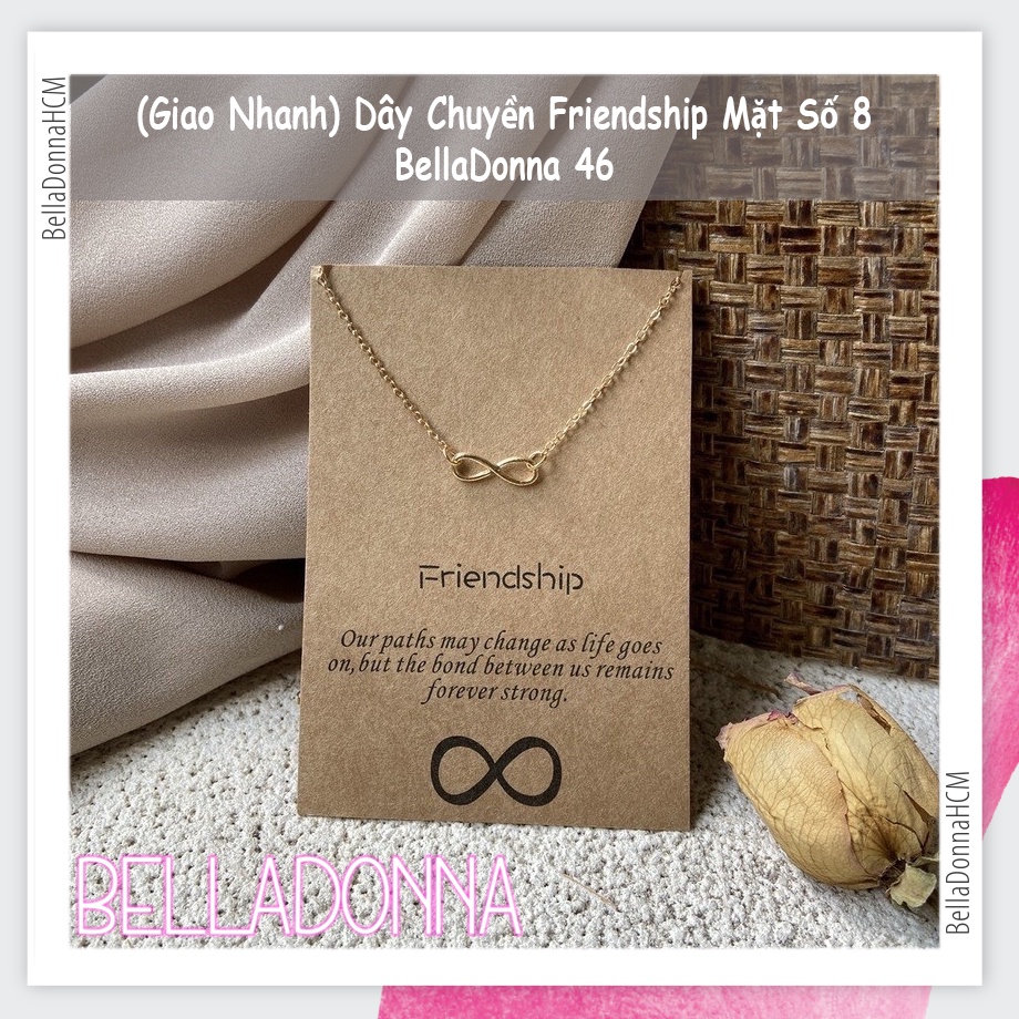 (Giao Nhanh) Dây Chuyền Friendship Mặt Số 8 BellaDonna 46
