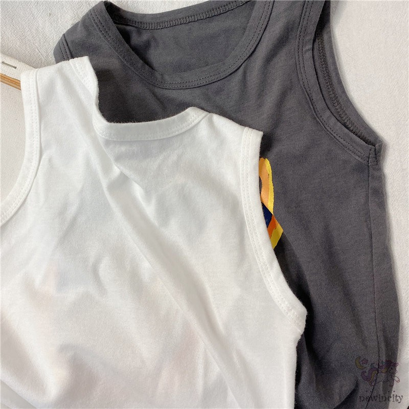 Áo sát nách phong cách Hàn Quốc thể thao thời trang năng động cho bé